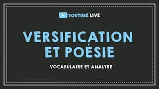 miniature de le video LIVE #34 :  BREVET 2022 : Versification et poésie : vocabulaire et analyse.