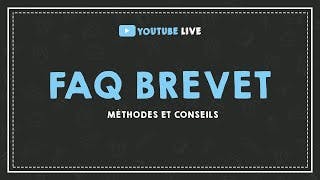 LIVE #28 : FAQ BREVET : je réponds à vos questions.