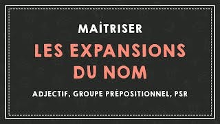 miniature de le video LES EXPANSIONS DU NOM : adjectif, groupe prépositionnel, PSR.